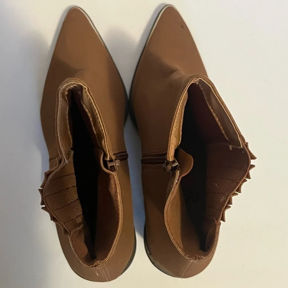 Vizzano Brazillian Footwear Pointed Toe Suede Chunky Heel Western Ankle Boots